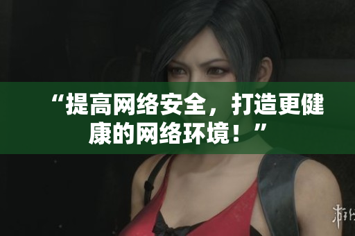 “提高网络安全，打造更健康的网络环境！”