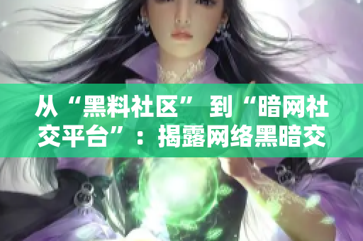 从“黑料社区” 到“暗网社交平台”：揭露网络黑暗交易的真相