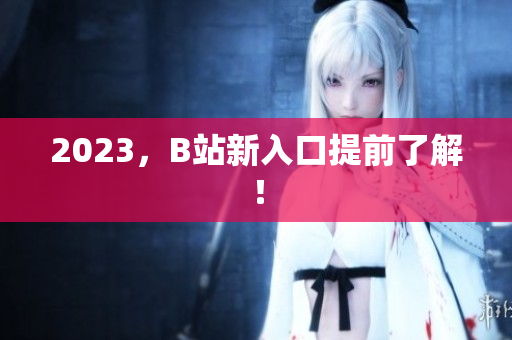 2023，B站新入口提前了解！