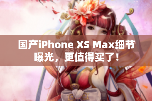 国产iPhone XS Max细节曝光，更值得买了！