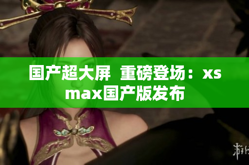 国产超大屏  重磅登场：xsmax国产版发布