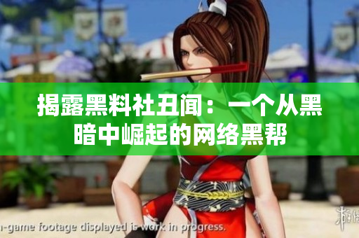 揭露黑料社丑闻：一个从黑暗中崛起的网络黑帮