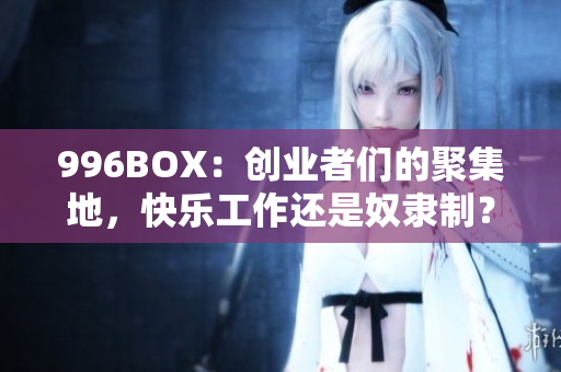 996BOX：创业者们的聚集地，快乐工作还是奴隶制？