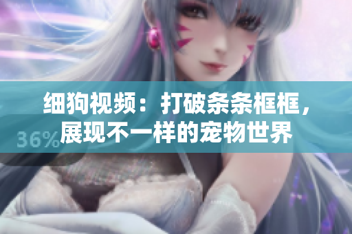 细狗视频：打破条条框框，展现不一样的宠物世界