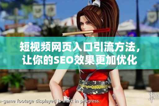 短视频网页入口引流方法，让你的SEO效果更加优化
