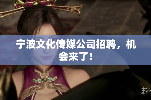 宁波文化传媒公司招聘，机会来了！