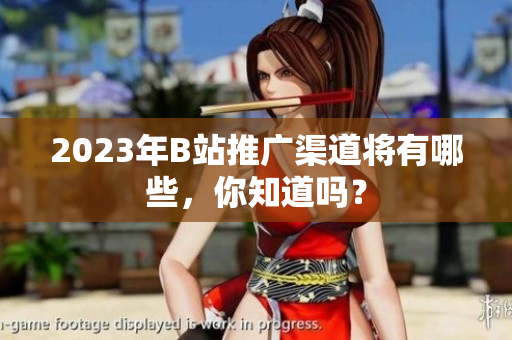 2023年B站推广渠道将有哪些，你知道吗？