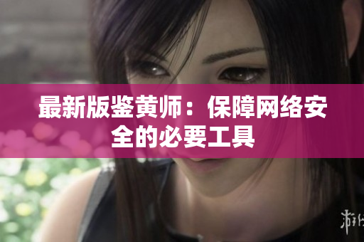 最新版鉴黄师：保障网络安全的必要工具