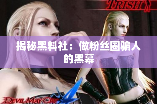 揭秘黑料社：做粉丝圈骗人的黑幕