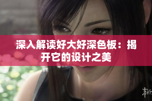 深入解读好大好深色板：揭开它的设计之美
