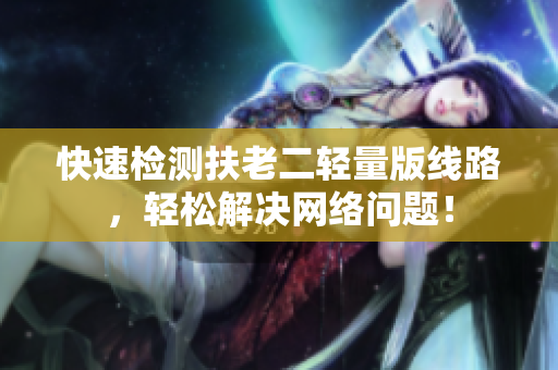 快速检测扶老二轻量版线路，轻松解决网络问题！