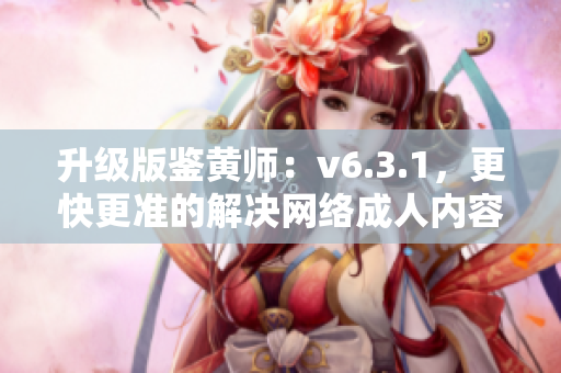 升级版鉴黄师：v6.3.1，更快更准的解决网络成人内容问题！