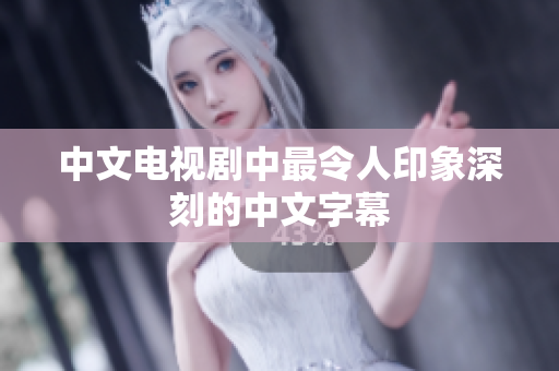 中文电视剧中最令人印象深刻的中文字幕