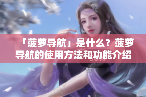「菠萝导航」是什么？菠萝导航的使用方法和功能介绍