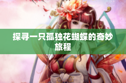 探寻一只孤独花蝴蝶的奇妙旅程