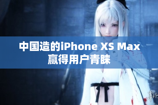 中国造的iPhone XS Max赢得用户青睐