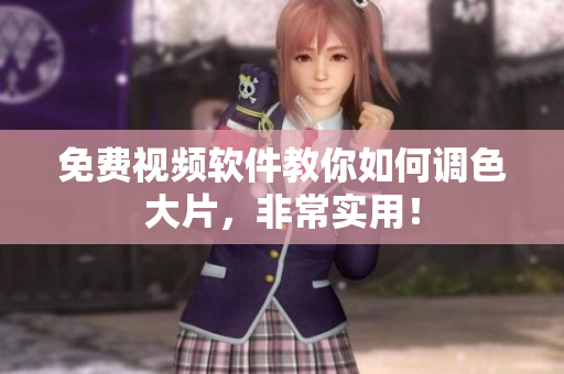 免费视频软件教你如何调色大片，非常实用！