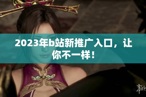 2023年b站新推广入口，让你不一样！