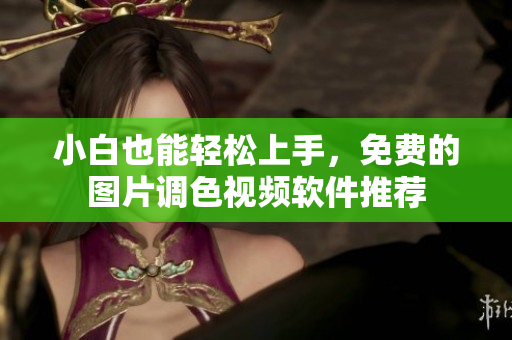 小白也能轻松上手，免费的图片调色视频软件推荐