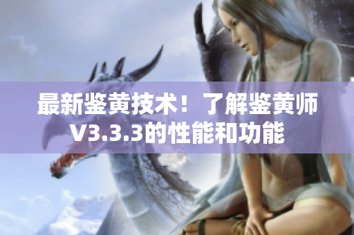 最新鉴黄技术！了解鉴黄师V3.3.3的性能和功能