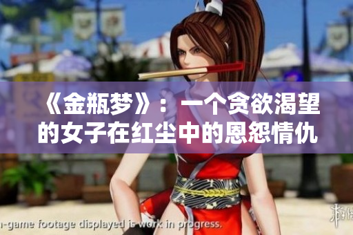 《金瓶梦》：一个贪欲渴望的女子在红尘中的恩怨情仇