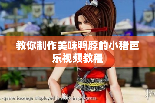 教你制作美味鸭脖的小猪芭乐视频教程