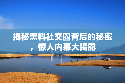 揭秘黑料社交圈背后的秘密，惊人内幕大揭露