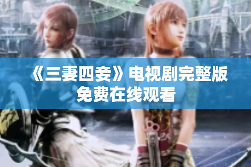 《三妻四妾》电视剧完整版免费在线观看