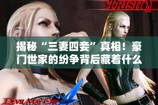 揭秘“三妻四妾”真相！豪门世家的纷争背后藏着什么？