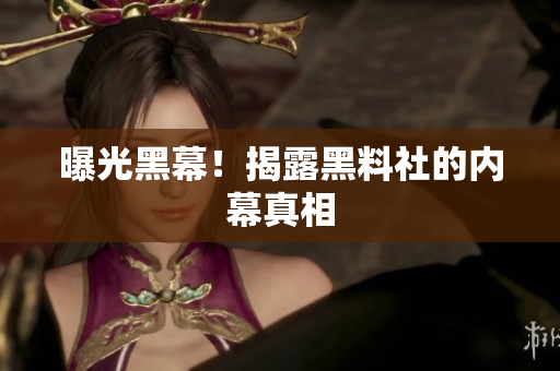 曝光黑幕！揭露黑料社的内幕真相