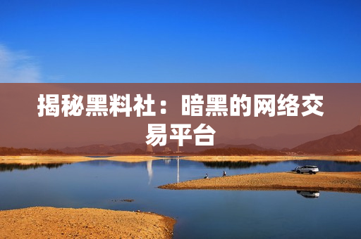 揭秘黑料社：暗黑的网络交易平台