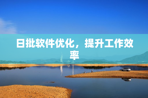 日批软件优化，提升工作效率