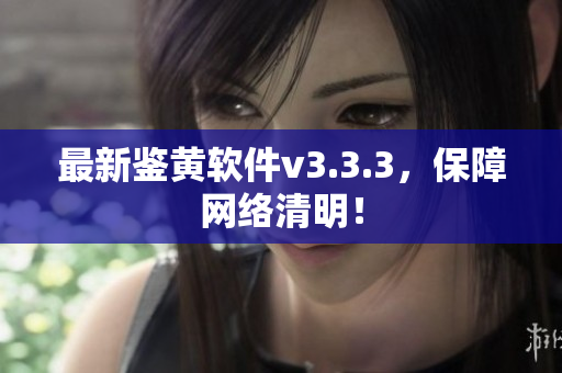最新鉴黄软件v3.3.3，保障网络清明！