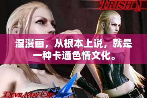 湿漫画，从根本上说，就是一种卡通色情文化。