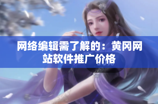 网络编辑需了解的：黄冈网站软件推广价格