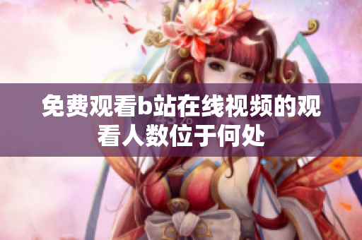 免费观看b站在线视频的观看人数位于何处