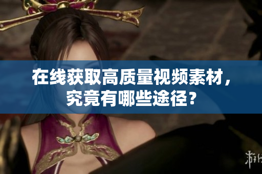 在线获取高质量视频素材，究竟有哪些途径？