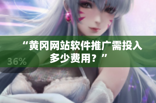 “黄冈网站软件推广需投入多少费用？”