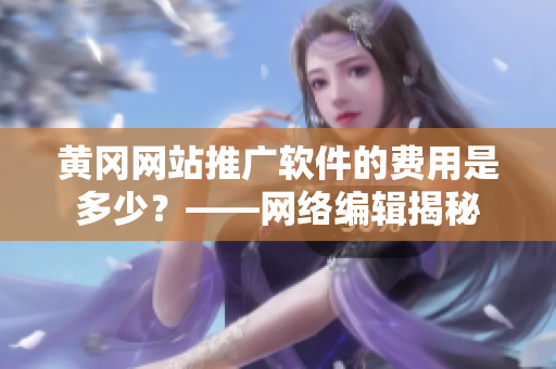 黄冈网站推广软件的费用是多少？——网络编辑揭秘