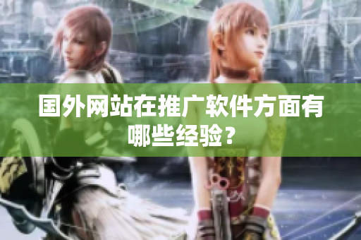 国外网站在推广软件方面有哪些经验？