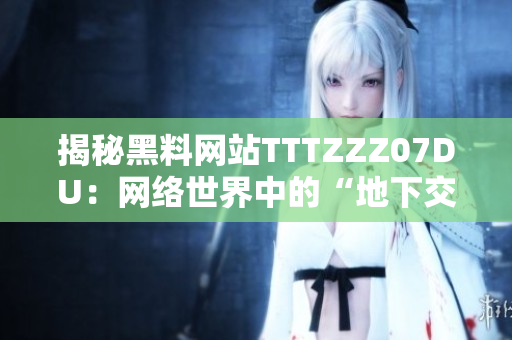 揭秘黑料网站TTTZZZ07DU：网络世界中的“地下交易市场”