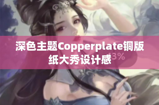 深色主题Copperplate铜版纸大秀设计感