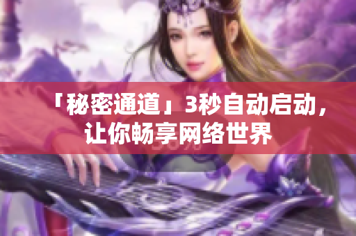 「秘密通道」3秒自动启动，让你畅享网络世界