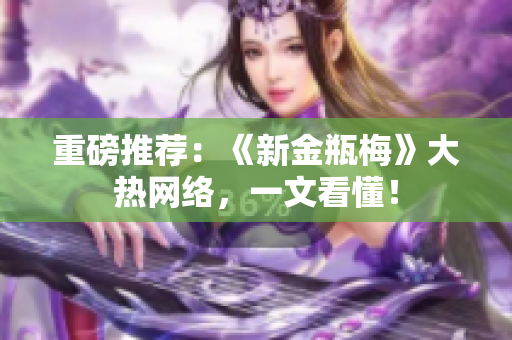重磅推荐：《新金瓶梅》大热网络，一文看懂！