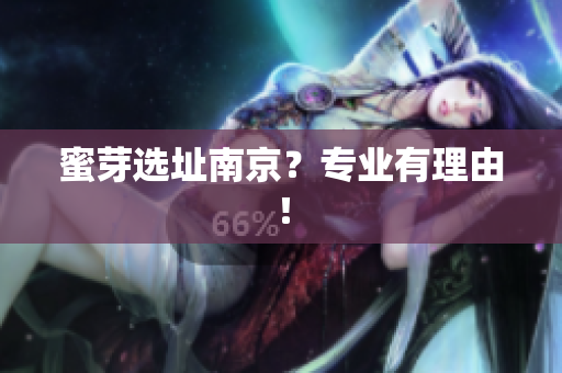 蜜芽选址南京？专业有理由！