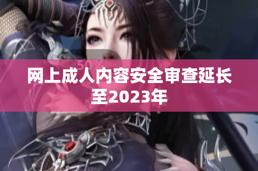 网上成人内容安全审查延长至2023年