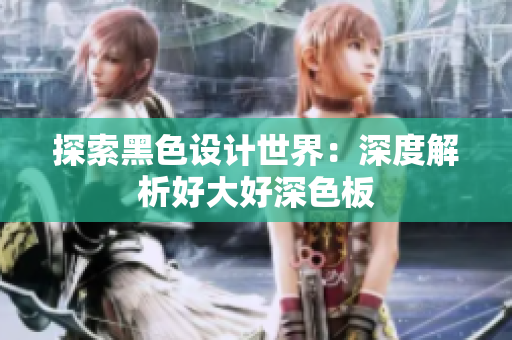 探索黑色设计世界：深度解析好大好深色板