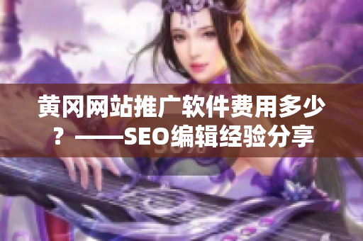 黄冈网站推广软件费用多少？——SEO编辑经验分享