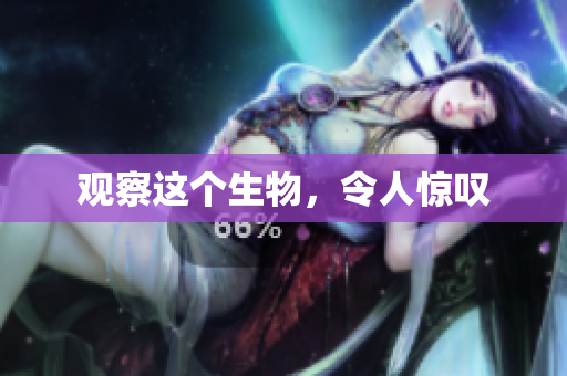 观察这个生物，令人惊叹