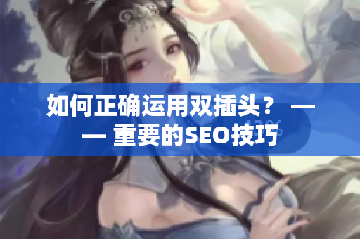 如何正确运用双插头？ —— 重要的SEO技巧